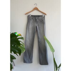 seven (7) for all mankind grey low rise denim | sz 25"